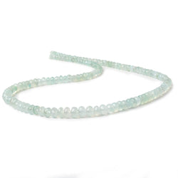 3-7mm Aqua Green Chalcedony faceted rondelles 18 inch 135 beads AA (ONLINE ORDER ONLY)