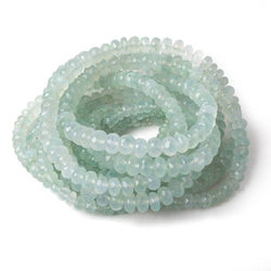 3-7mm Aqua Green Chalcedony faceted rondelles 18 inch 135 beads AA (ONLINE ORDER ONLY)