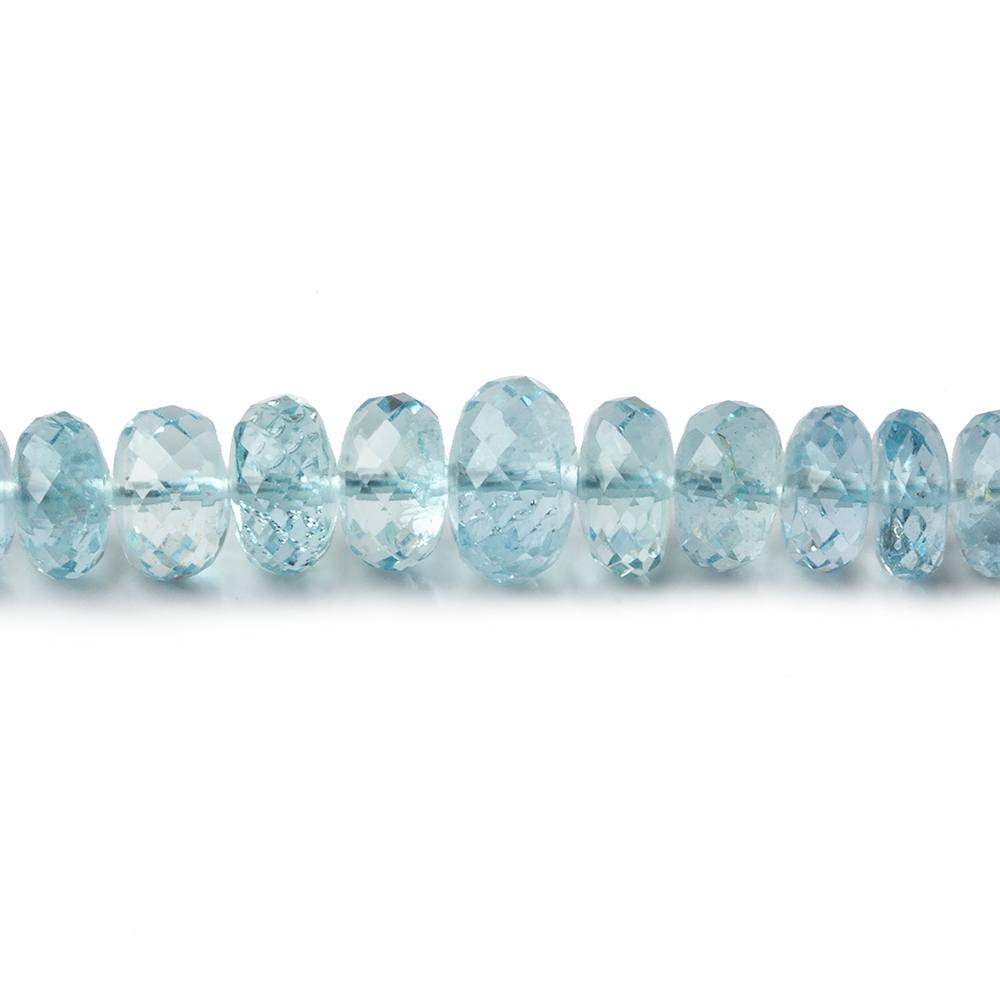 3-7mm Aquamarine Faceted Rondelle 16 inch 125 pieces AA (ONLINE ORDER ONLY)