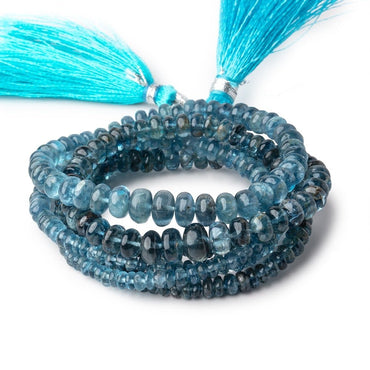 3-7mm Aquamarine plain rondelle beads 17 inch 190 pieces A (ONLINE ORDER ONLY)