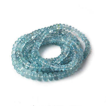 3-7mm Aquamarine Plain Rondelle Beads 18 inch 159 pieces AA (ONLINE ORDER ONLY)