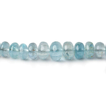 3-7mm Aquamarine Plain Rondelle Beads 18 inch 159 pieces AA (ONLINE ORDER ONLY)