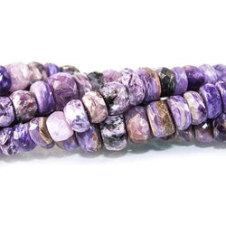 3-7mm Charoite Faceted Rondelle Beads 8 inch 66 pieces (ONLINE ORDER ONLY)