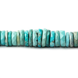 3-7mm Chinese Turquoise faceted heshi beads 18 inch 290 beads (ONLINE ORDER ONLY)
