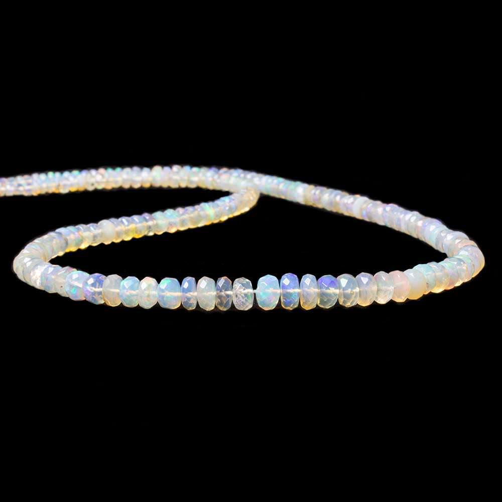3 - 7mm Golden Ethiopian Opal Faceted Rondelle Beads 162 pieces AA Grade (ONLINE ORDER ONLY)