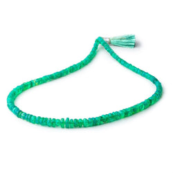 3-7mm Kelly Green Ethiopian Opal Faceted Rondelle Beads 16 inch 172 pieces (ONLINE ORDER ONLY)