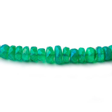 3-7mm Kelly Green Ethiopian Opal Faceted Rondelle Beads 16 inch 172 pieces (ONLINE ORDER ONLY)
