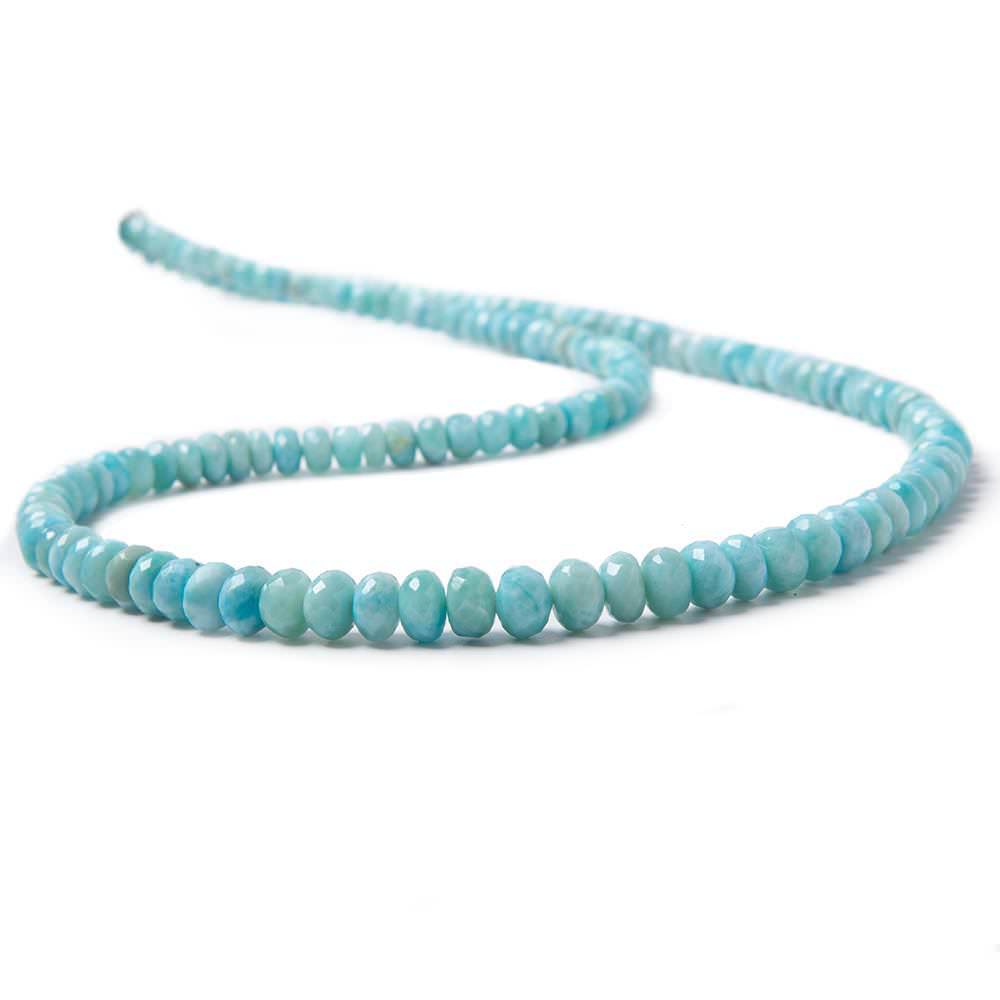 3-7mm Larimar faceted rondelle beads 18 inch 147 pieces (ONLINE ORDER ONLY)