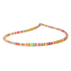 3-7mm Multi Color Ethiopian Opal Faceted Heishi 16 inch 230 Beads AA (ONLINE ORDER ONLY)