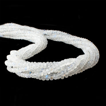 3-7mm Rainbow Moonstone Faceted Rondelle Beads 18.5 inch 184 pieces (ONLINE ORDER ONLY)