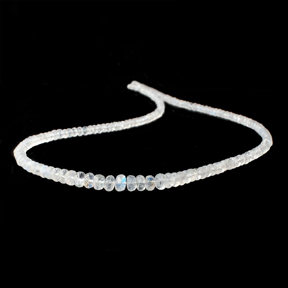3-7mm Rainbow Moonstone Faceted Rondelle Beads 18.5 inch 184 pieces (ONLINE ORDER ONLY)