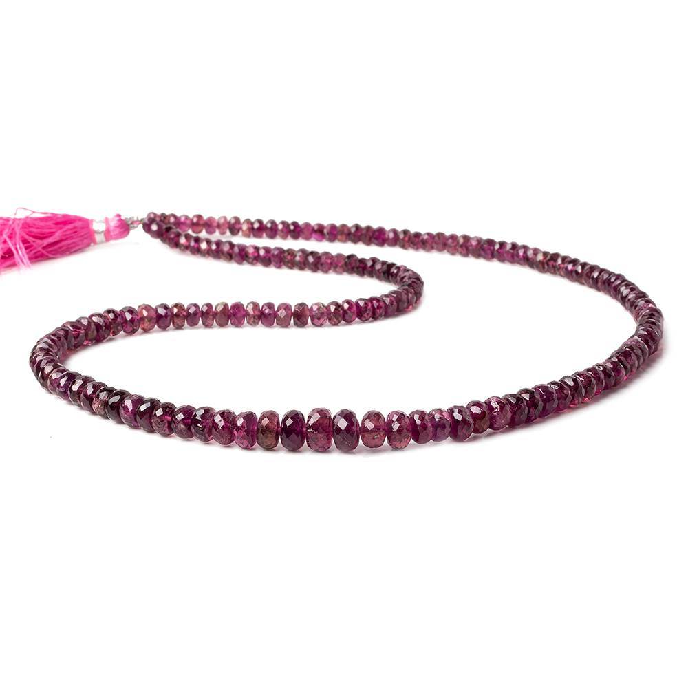 3-7mm Rubelite Tourmaline Faceted Rondelle Beads 18 inch 153 pcs (ONLINE ORDER ONLY)