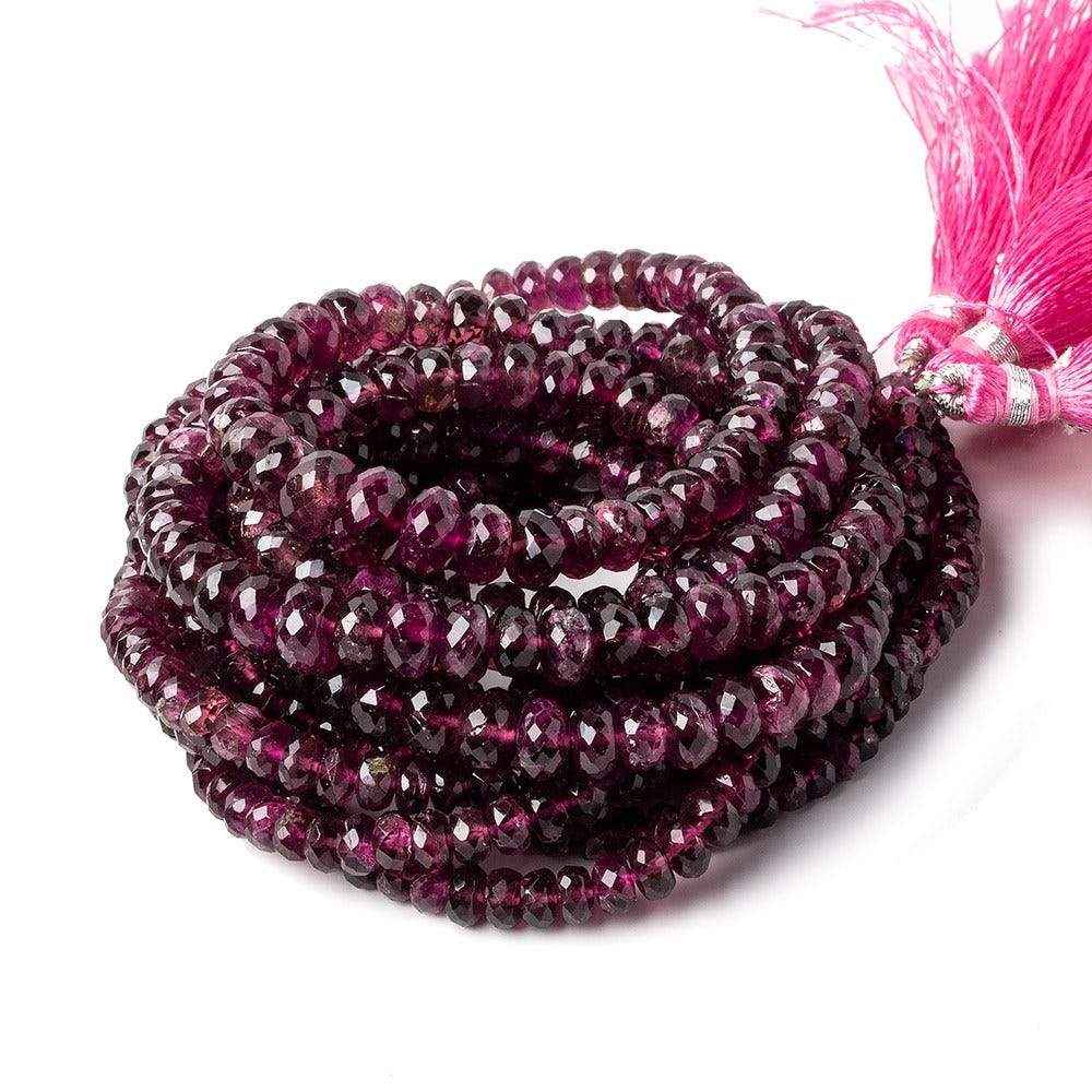 3-7mm Rubelite Tourmaline Faceted Rondelle Beads 18 inch 153 pcs (ONLINE ORDER ONLY)