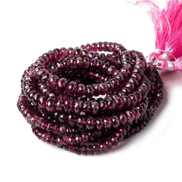 3-7mm Rubelite Tourmaline Faceted Rondelle Beads 18 inch 153 pcs (ONLINE ORDER ONLY)