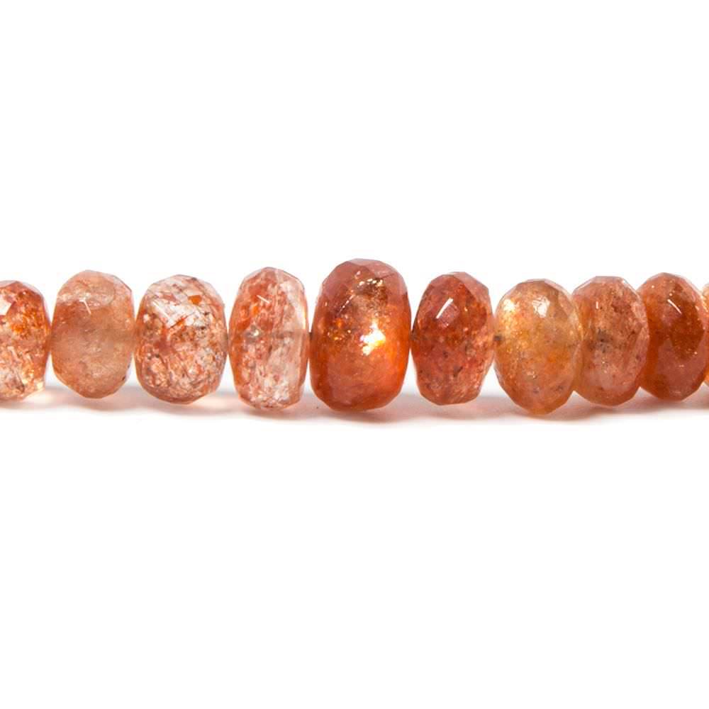 3-7mm Sunstone Faceted Rondelle Beads 18 inch 160 pieces (ONLINE ORDER ONLY)