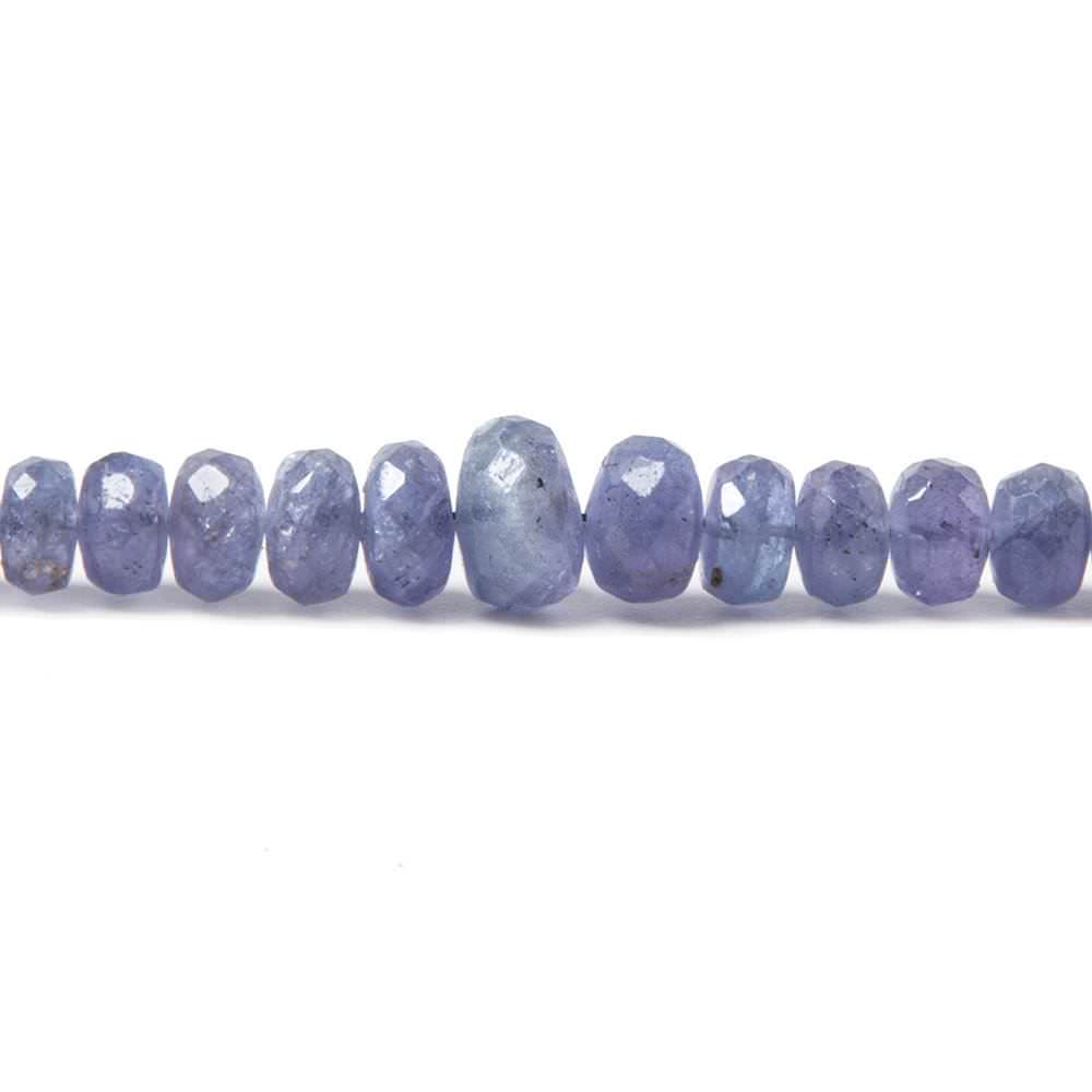 3-7mm Tanzanite Beads Faceted Rondelle, A Grade 17 inch 159 pieces (ONLINE ORDER ONLY)