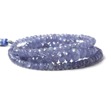 3-7mm Tanzanite Beads Faceted Rondelle, A Grade 17 inch 159 pieces (ONLINE ORDER ONLY)