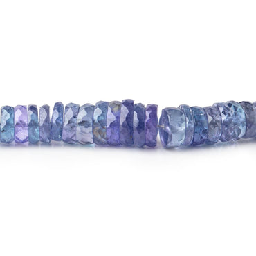 3-7mm Tanzanite Faceted Heshi Beads 16 inch 256 pieces AA (ONLINE ORDER ONLY)