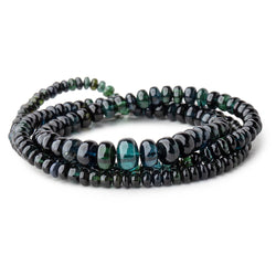 3-8mm Indicolite Blue & Chrome Green Tourmaline Plain Rondelles 18 inch 174 pieces AA (ONLINE ORDER ONLY)
