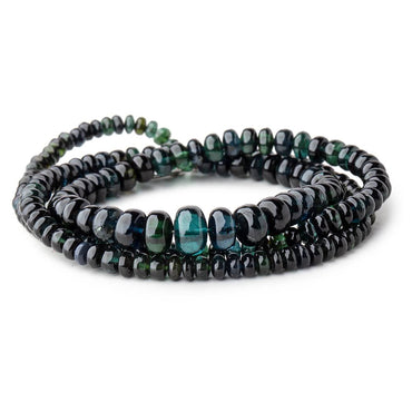 3-8mm Indicolite Blue & Chrome Green Tourmaline Plain Rondelles 18 inch 174 pieces AA (ONLINE ORDER ONLY)