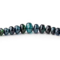 3-8mm Indicolite Blue & Chrome Green Tourmaline Plain Rondelles 18 inch 174 pieces AA (ONLINE ORDER ONLY)