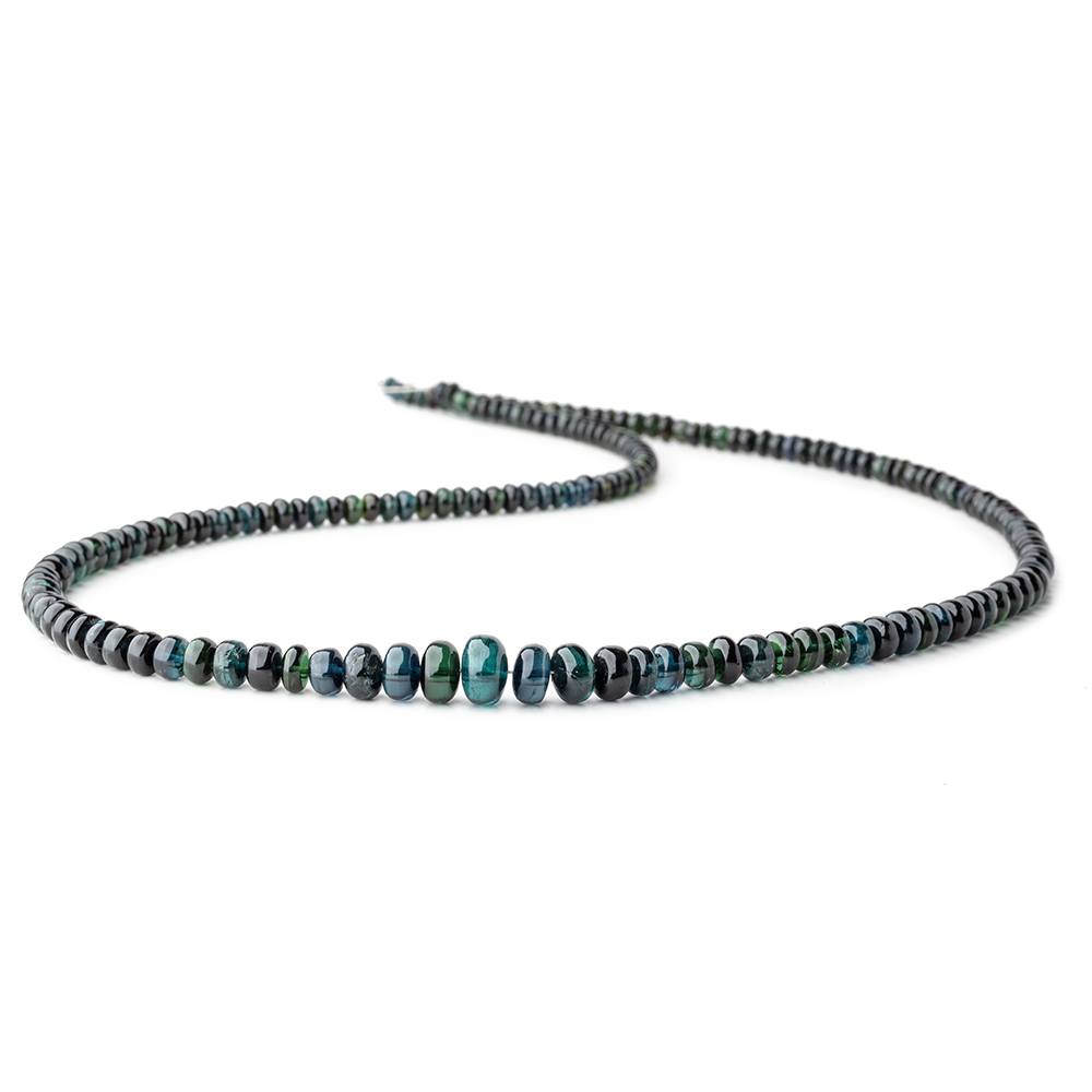 3-8mm Indicolite Blue & Chrome Green Tourmaline Plain Rondelles 18 inch 174 pieces AA (ONLINE ORDER ONLY)