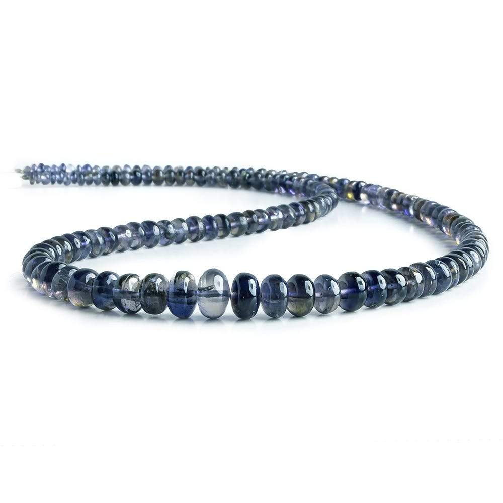 3-8mm Iolite Plain Rondelle Beads 16 inch 150 pieces (ONLINE ORDER ONLY)