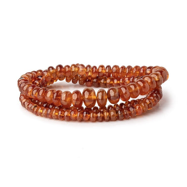 3-8mm Mandarin Garnet Plain Rondelle 14 inch 120 pieces (ONLINE ORDER ONLY)