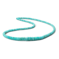 3-8mm Sleeping Beauty Turquoise Plain Heishi Beads 18 inch 384 pieces (ONLINE ORDER ONLY)