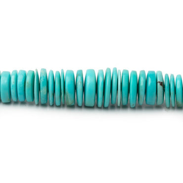 3-8mm Sleeping Beauty Turquoise Plain Heishi Beads 18 inch 384 pieces (ONLINE ORDER ONLY)