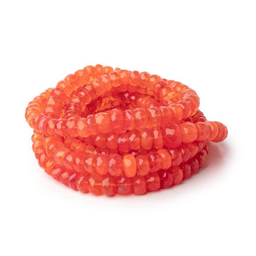 3-9mm Tangerine Ethiopian Opal Faceted Rondelle Beads 16 inch 133 pieces AA (ONLINE ORDER ONLY)