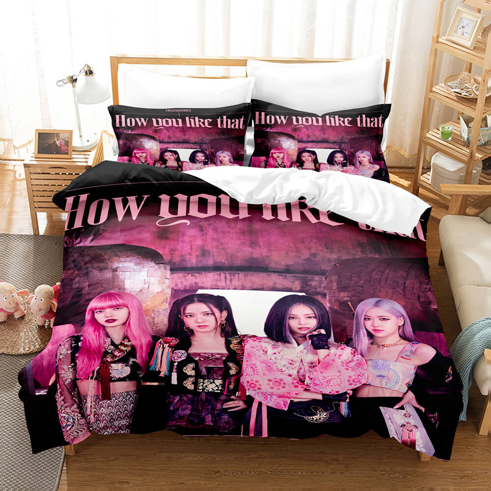 Blackpink Cosplay Bedding Set Quilt Cover Without Filler (Online Order Only)