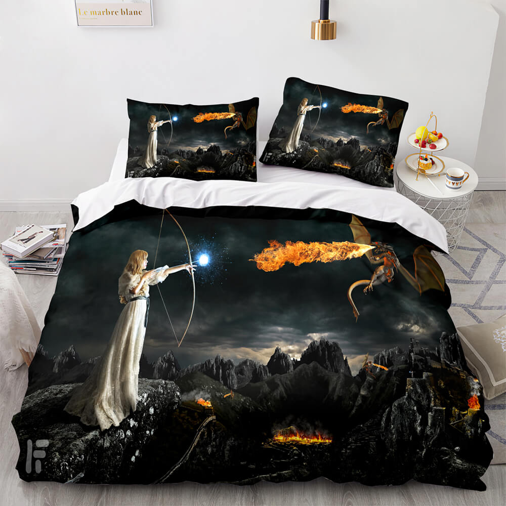Dragon Attack Cosplay Bedding Set Quilt Cover Without Filler (Online Order Only)