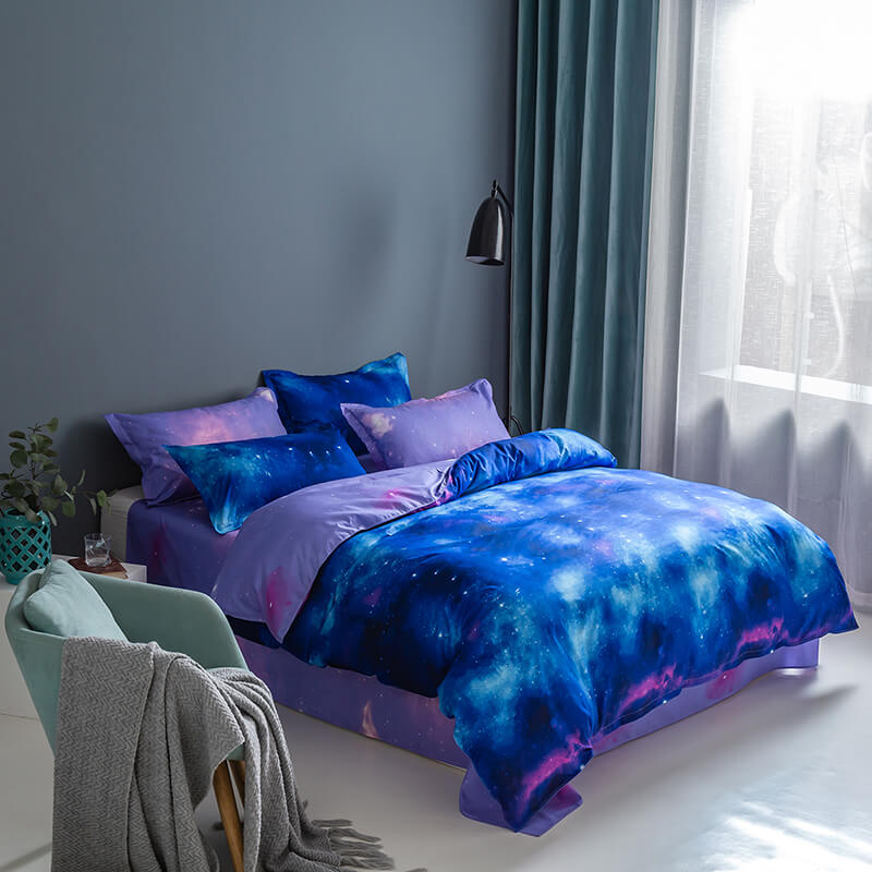 3-Piece Galaxy Sky Bedding Set Duvet Covers Without Filler (Online Order Only)