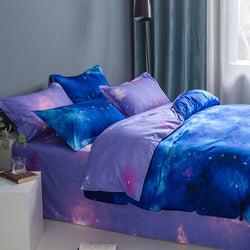 3-Piece Galaxy Sky Bedding Set Duvet Covers Without Filler (Online Order Only)