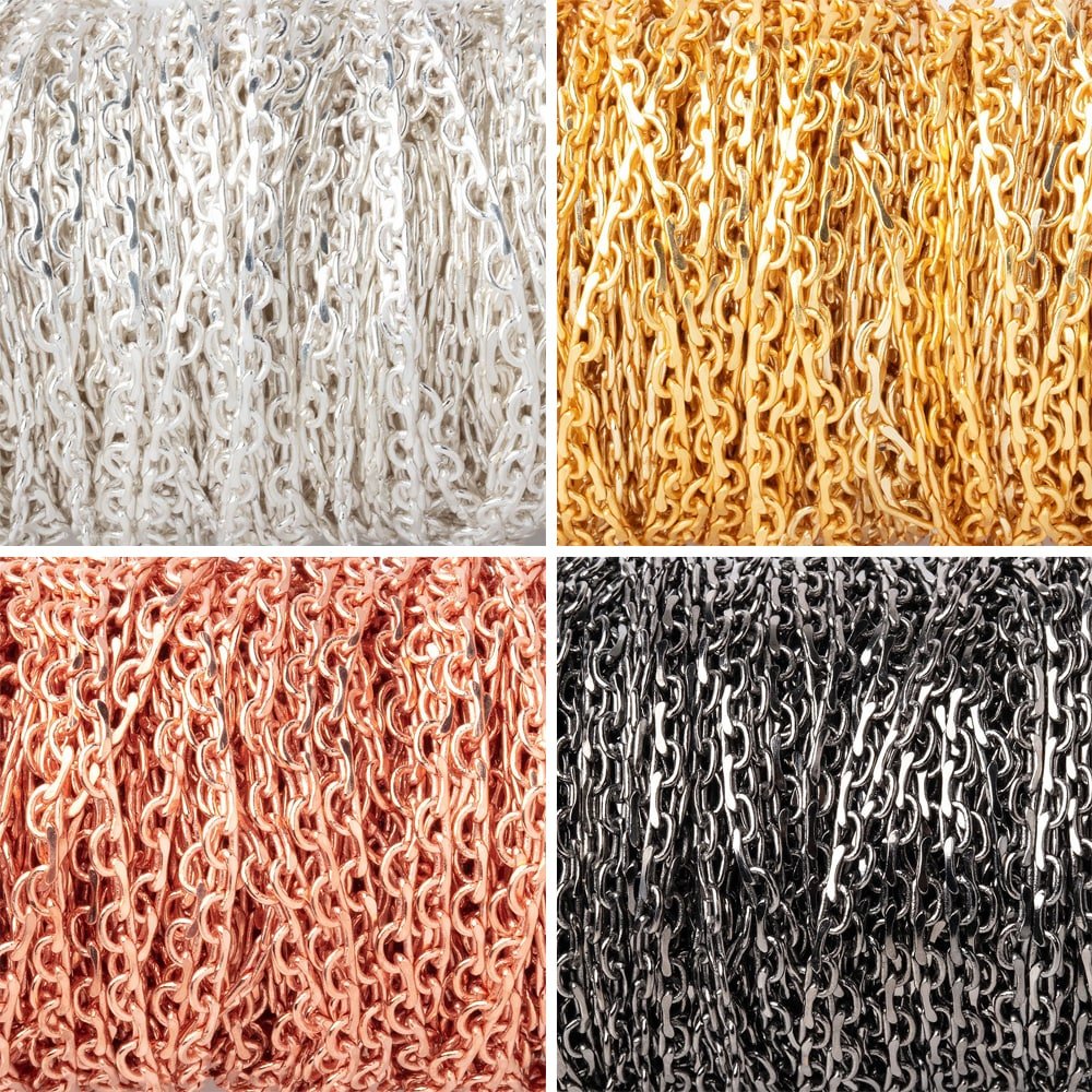 3 Feet - 2mm Open & Closed Oval Link Chain (ONLINE ORDER ONLY)