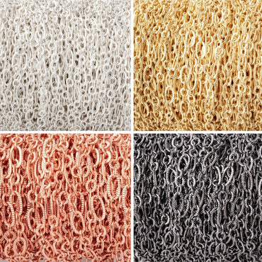 3 Feet - 3.5mm Multiple Corrugated Oval Link Chain (ONLINE ORDER ONLY)