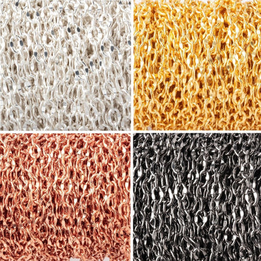 3 Feet - 3mm Divot Oval Link Chain (ONLINE ORDER ONLY)