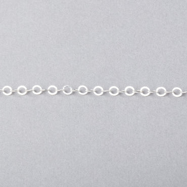 3 Feet - 3mm Flat Round Link Chain (ONLINE ORDER ONLY)