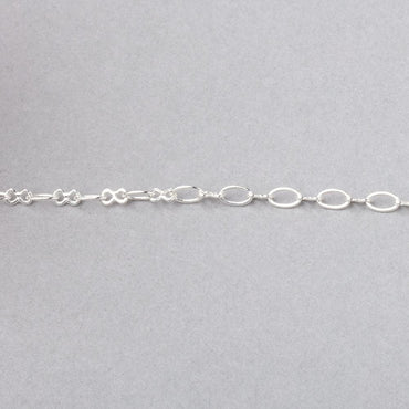 3 Feet - 3mm Oval & Bowtie Link Chain (ONLINE ORDER ONLY)