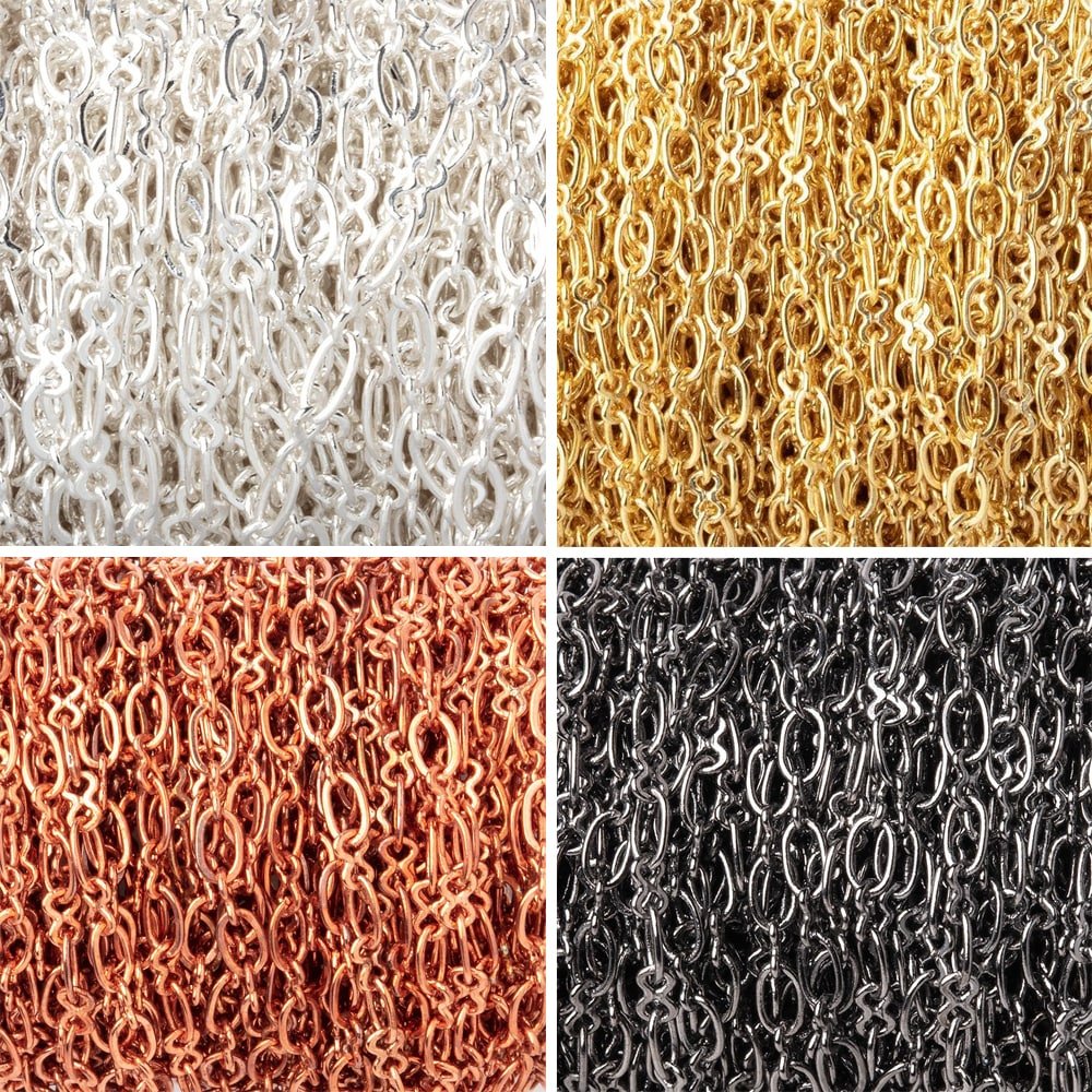 3 Feet - 3mm Oval & Bowtie Link Chain (ONLINE ORDER ONLY)