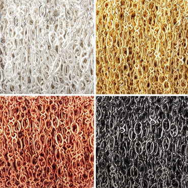 3 Feet - 3mm Oval & Bowtie Link Chain (ONLINE ORDER ONLY)