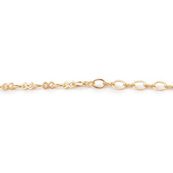 3 Feet - 3mm Rounded Oval & Bowtie Link Chain (ONLINE ORDER ONLY)