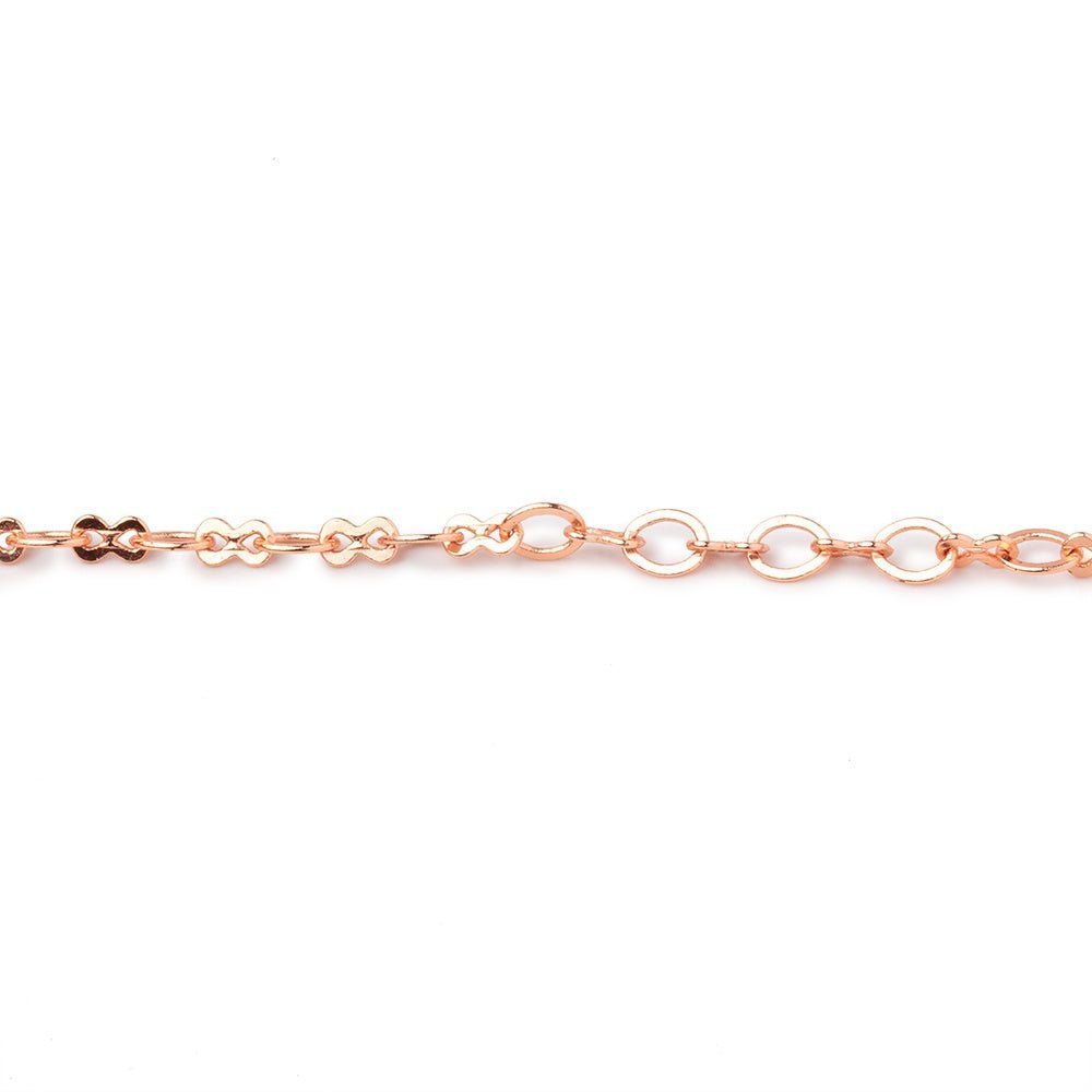 3 Feet - 3mm Rounded Oval & Bowtie Link Chain (ONLINE ORDER ONLY)