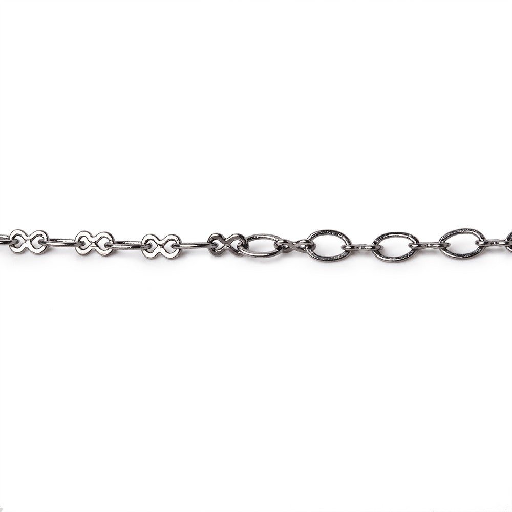 3 Feet - 3mm Rounded Oval & Bowtie Link Chain (ONLINE ORDER ONLY)