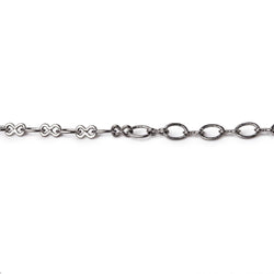3 Feet - 3mm Rounded Oval & Bowtie Link Chain (ONLINE ORDER ONLY)