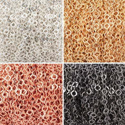 3 Feet - 4mm Flat Square Oval Link Chain (ONLINE ORDER ONLY)