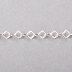 3 Feet - 4mm Flat Square Oval Link Chain (ONLINE ORDER ONLY)