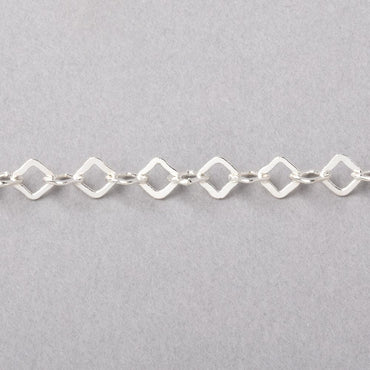 3 Feet - 4mm Flat Square Oval Link Chain (ONLINE ORDER ONLY)