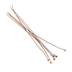 3 inch Length Copper Headpin with flat circular head, 28 Gauge 22 pcs per bag (ONLINE ORDER ONLY)